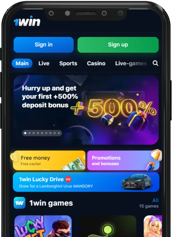 1Win app designed for Android and iOS users in India.